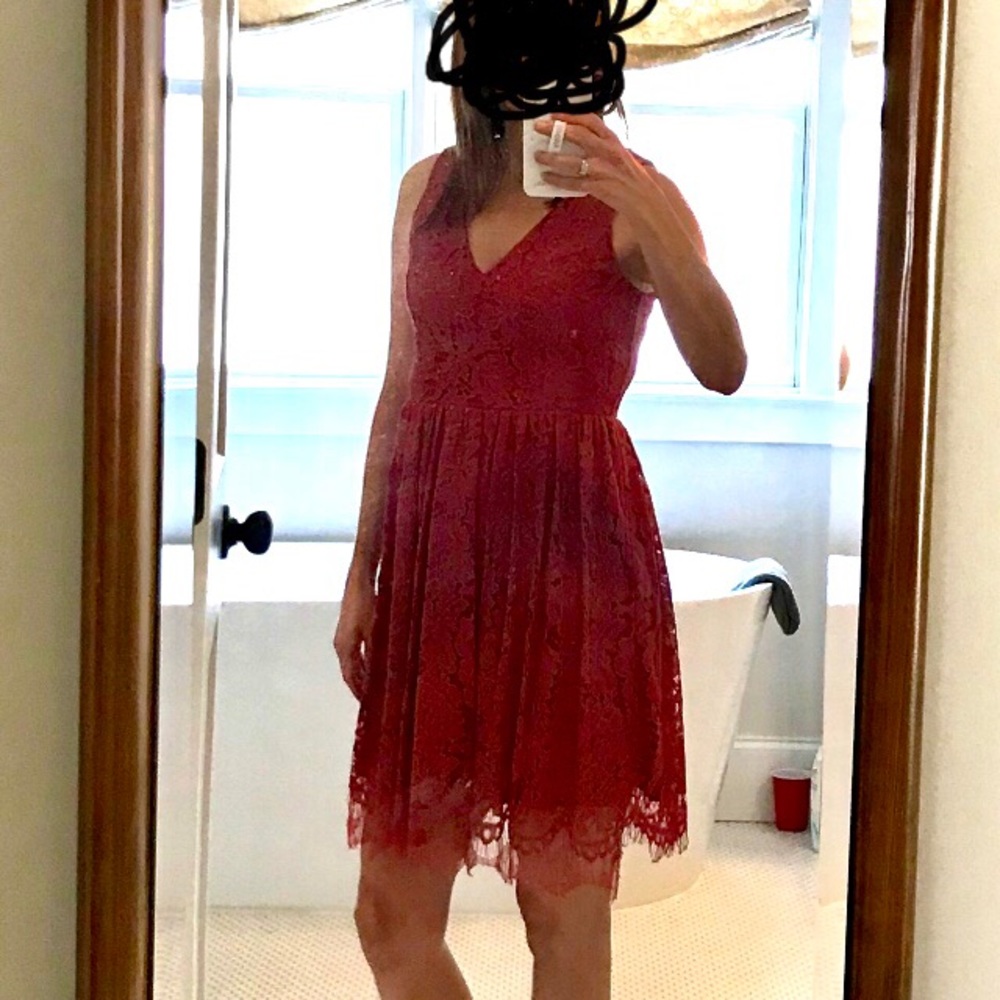 Altar’d State Burgundy Lace Dress